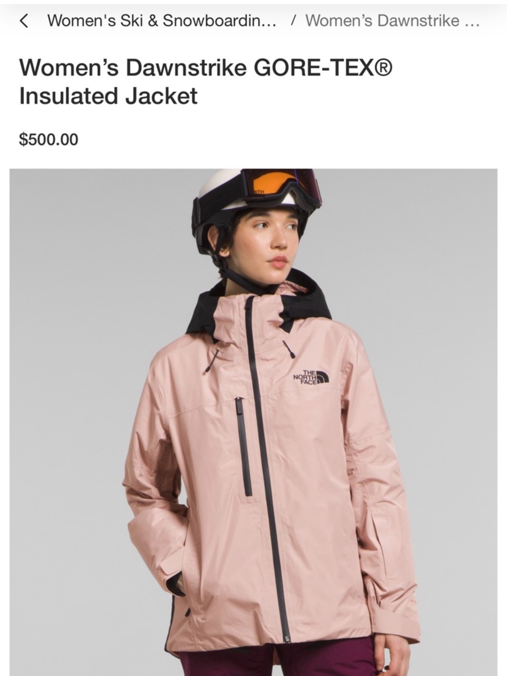 The North Face Dawnstrike Women’s Gore-Tex Ski/Snowboard Jacket size XXL